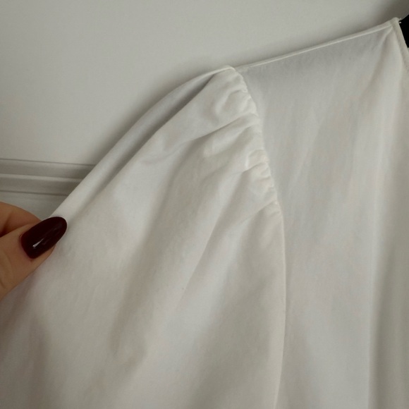 Zara Classic White Wrap Blouse - Picture 7 of 9